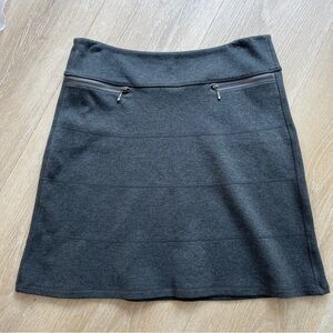 Athleta Strata Ponte Charcoal Gray A-Line Skirt